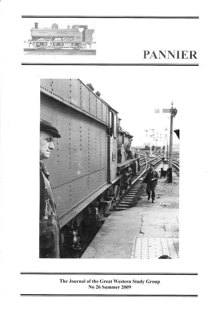Cover of Pannier 26. 'Ogmore Castle' waits on up branch platform, Swindon, circa 1962.
