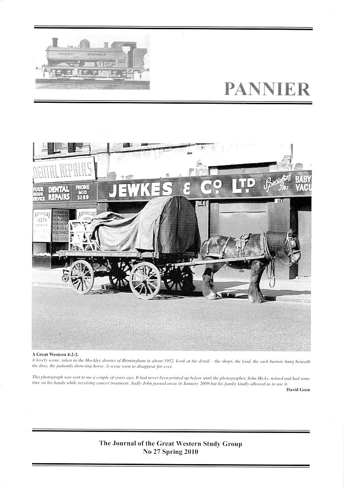 Cover of Pannier 27. Railway horse and dray in Hockley, Birmingham, 1952.